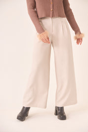 PANTALÓN SASTRE WIDE LEG - IVORY