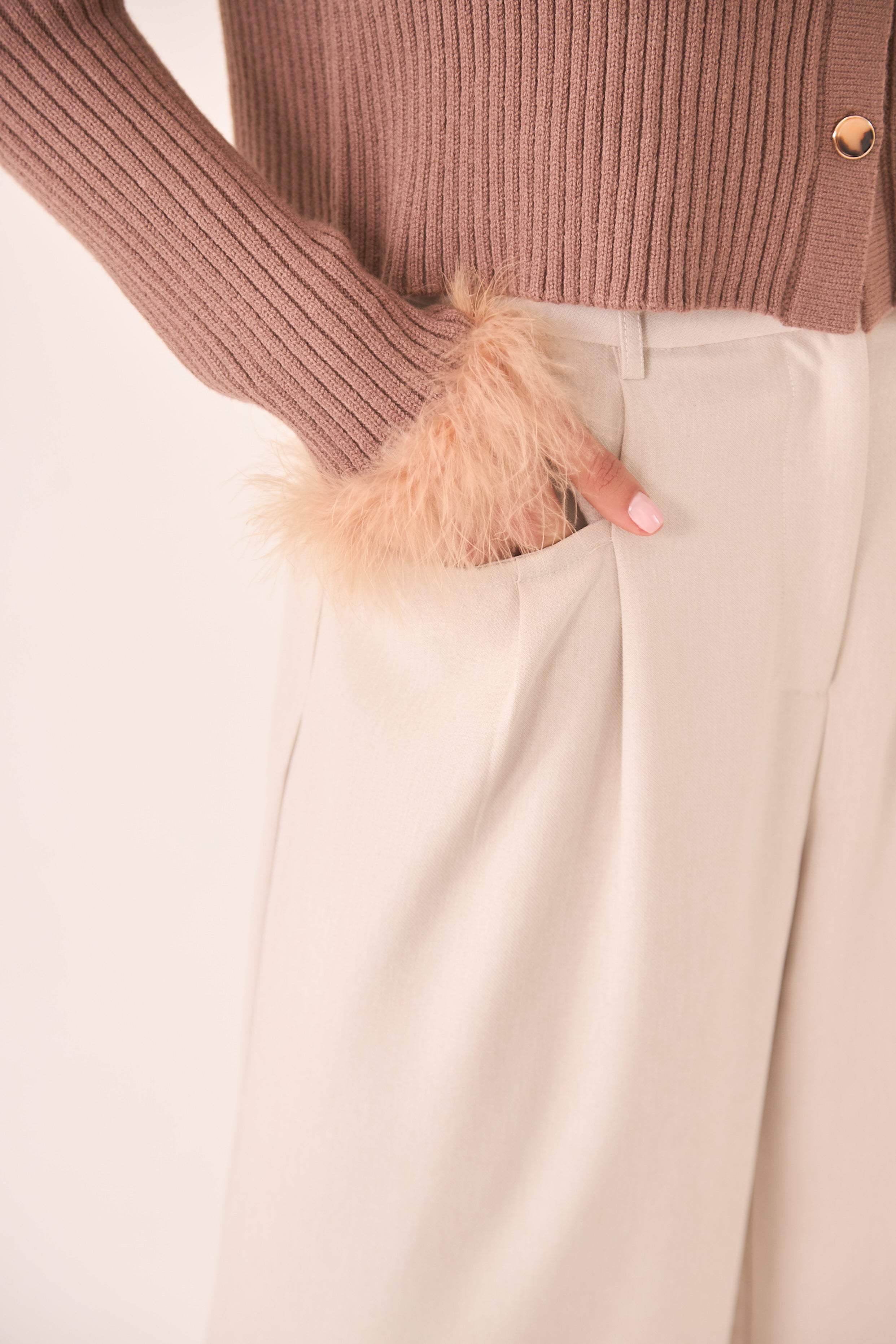 PANTALÓN SASTRE WIDE LEG - IVORY