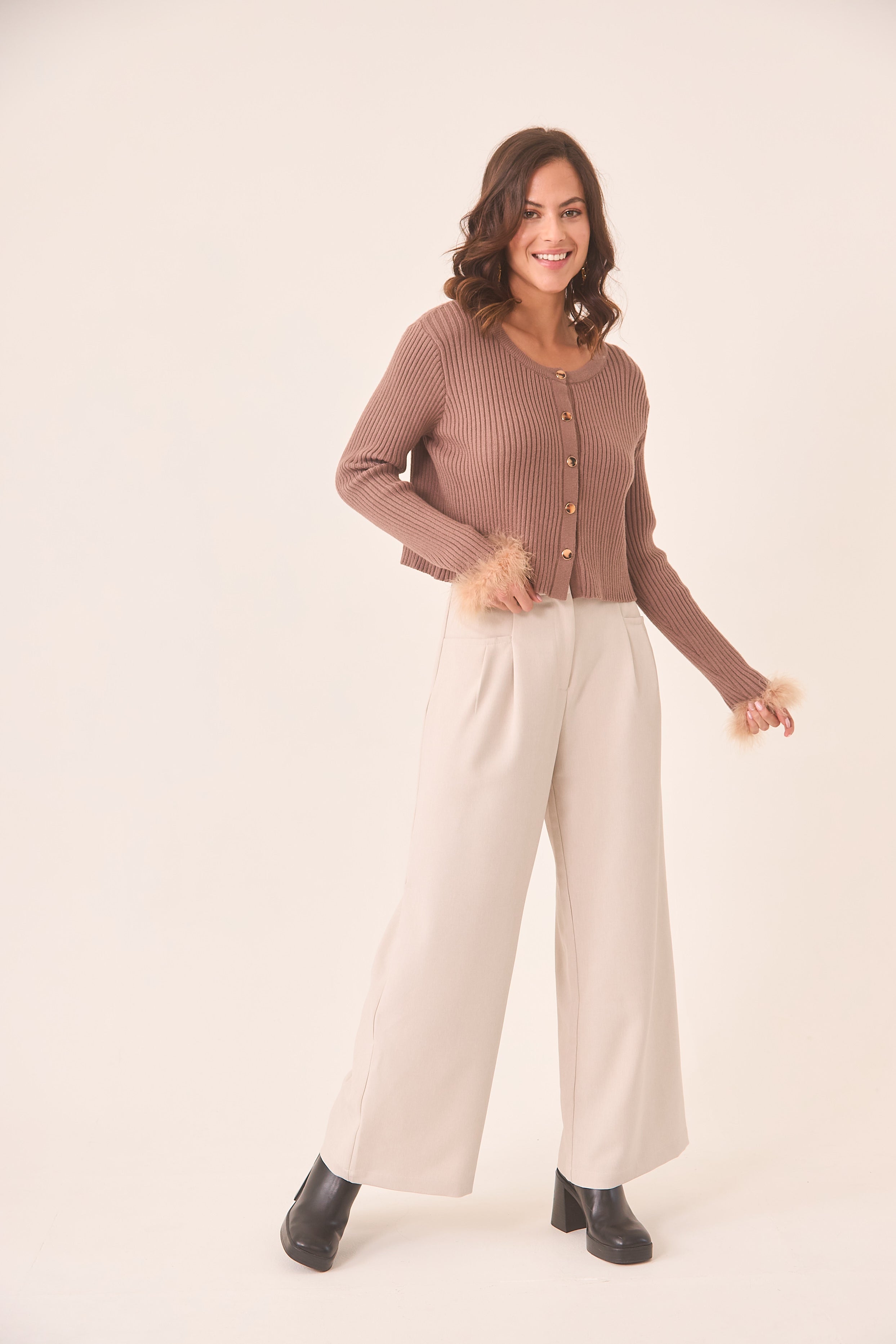 PANTALÓN SASTRE WIDE LEG - IVORY