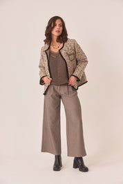 PANTALÓN SASTRE WIDE LEG - CAMEL