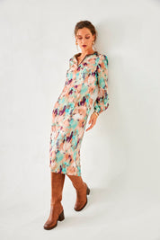 VESTIDO ESTAMPADO DIFUMINADO - PINK