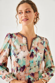 VESTIDO ESTAMPADO DIFUMINADO - PINK