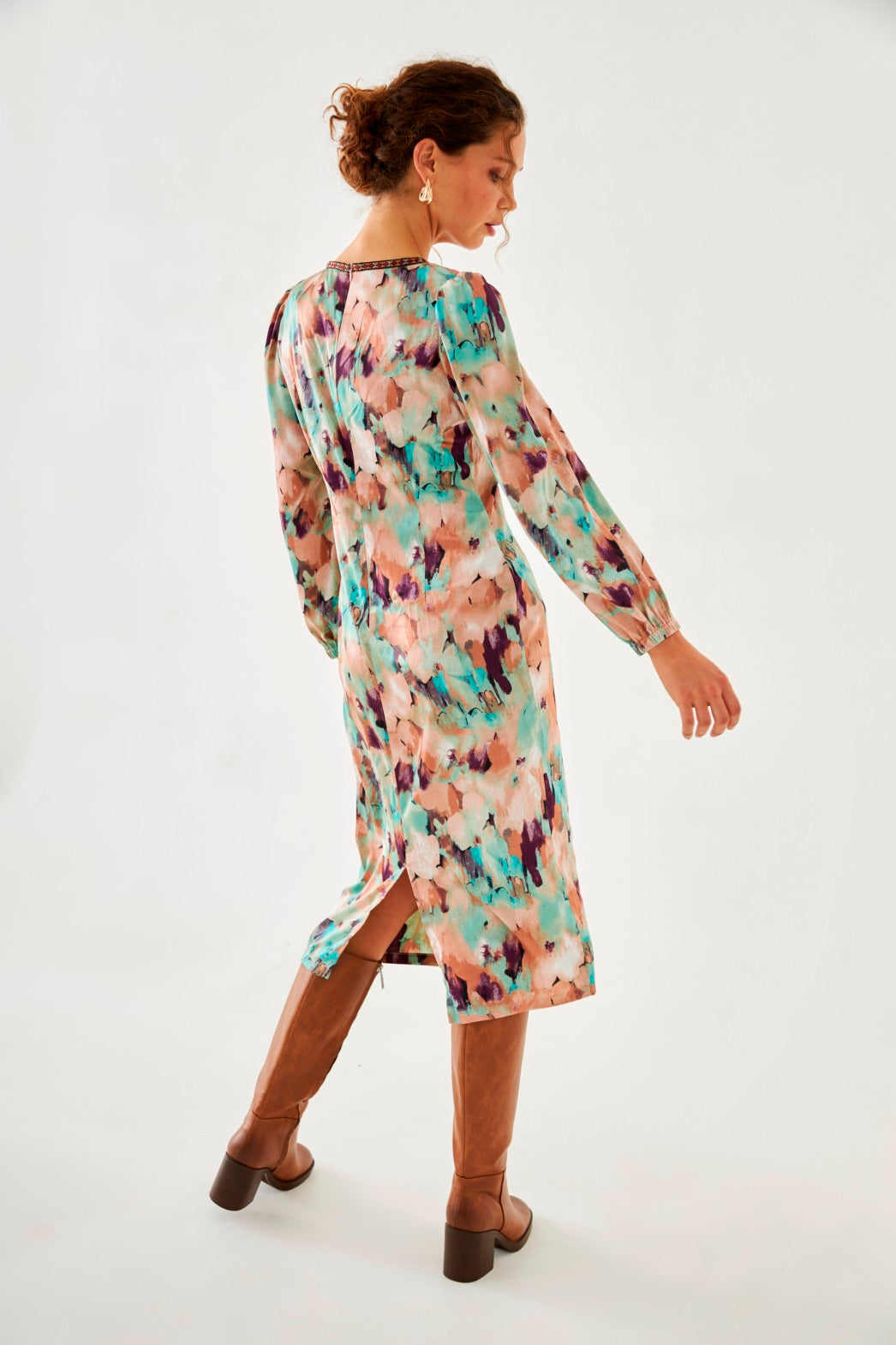 VESTIDO ESTAMPADO DIFUMINADO - PINK