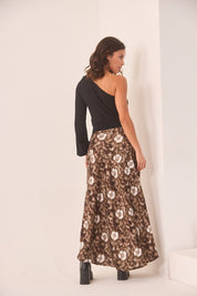 ASYMMETRIC JEWEL TOP - BLACK