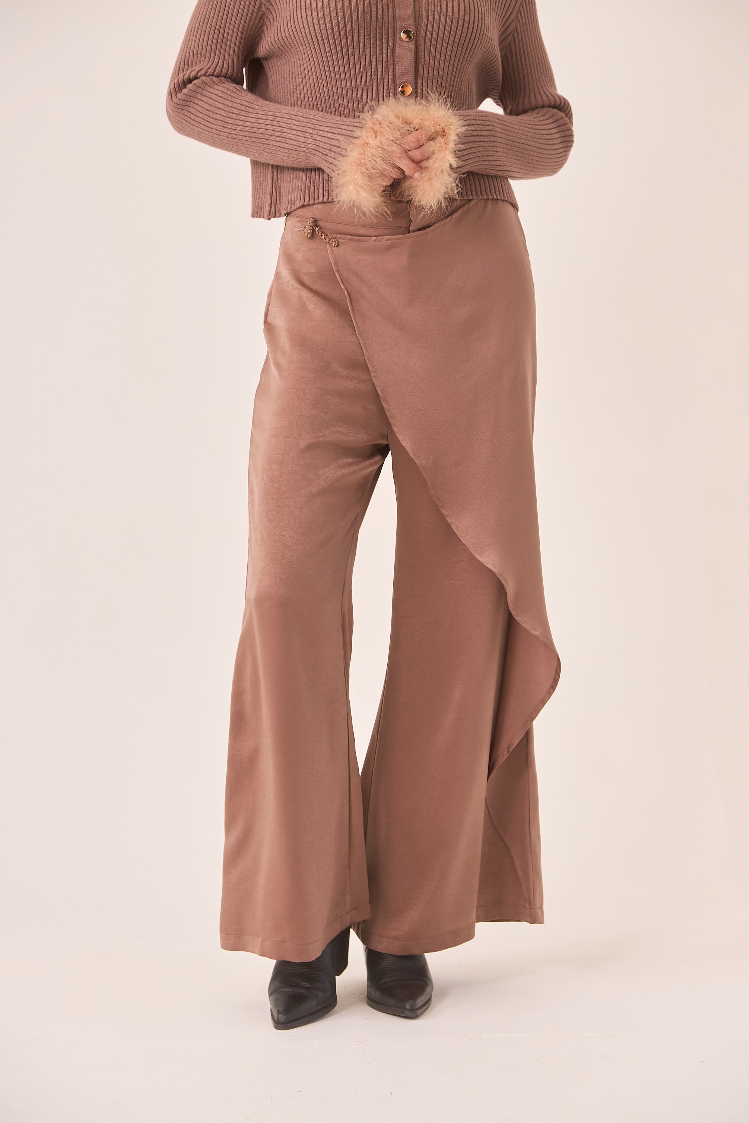 Flowing Sarong Pants - Taupe