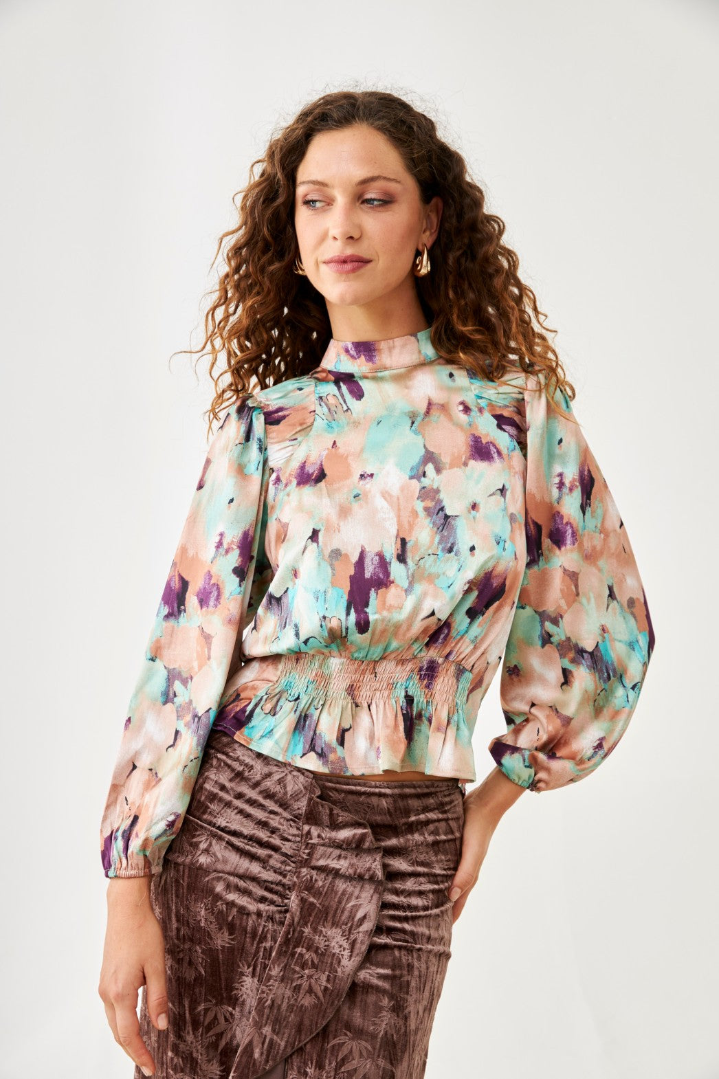 BLUSA TIE DYE FRUNCIDA - PINK