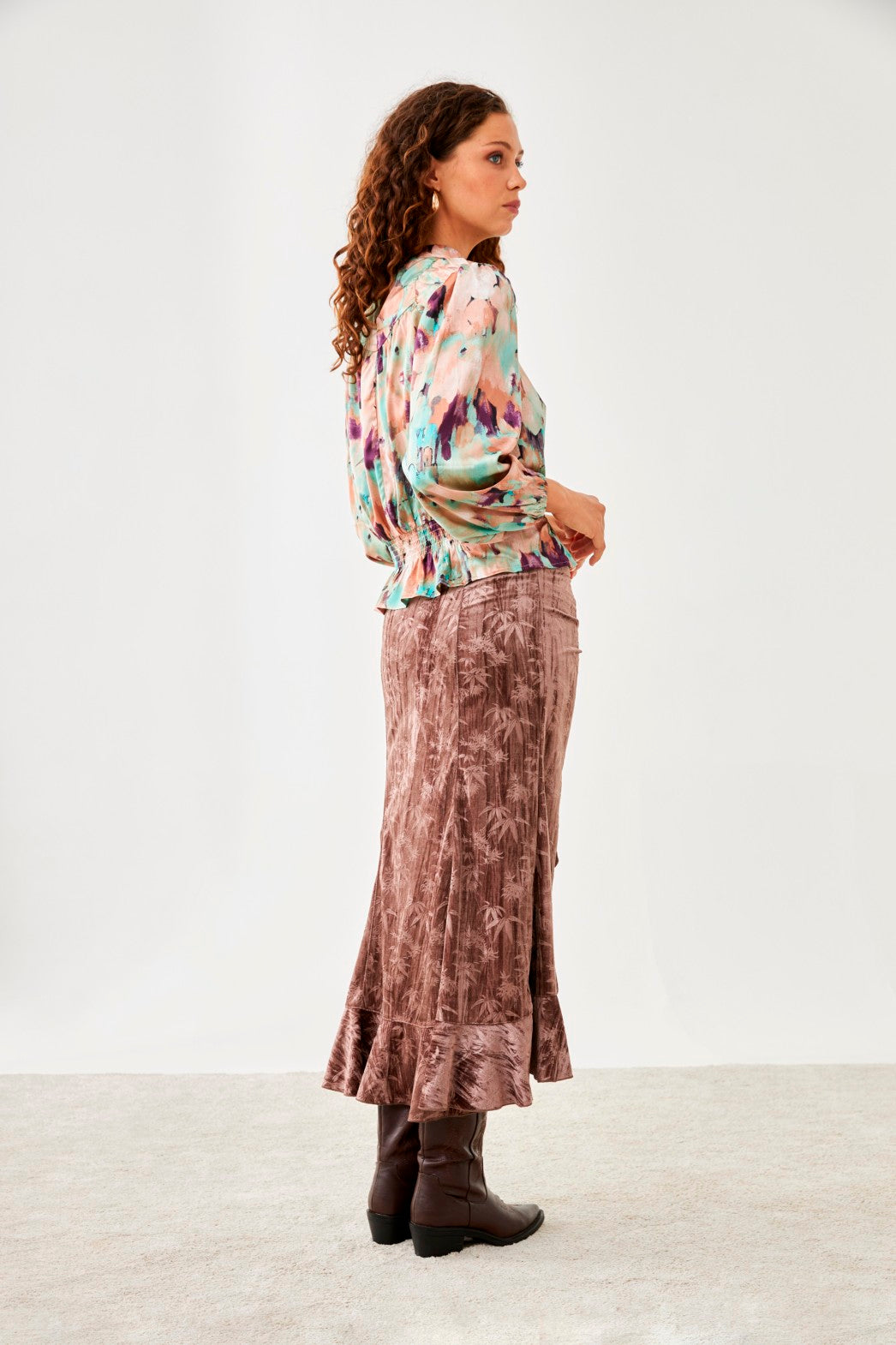 BLUSA TIE DYE FRUNCIDA - PINK