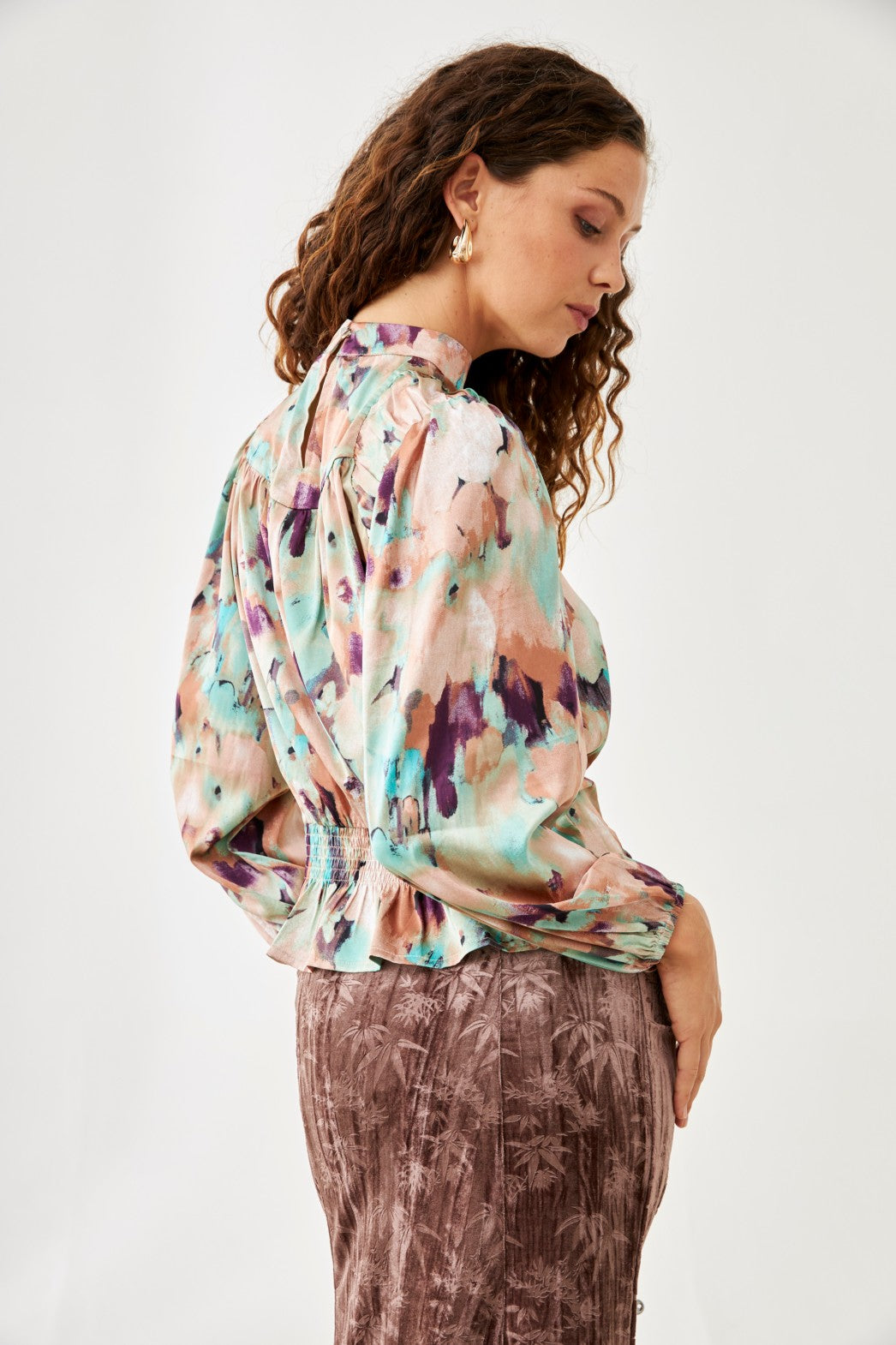 BLUSA TIE DYE FRUNCIDA - PINK