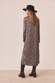 VESTIDO RECTO ESTAMPADO - GREY
