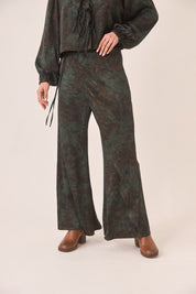 PANTALÓN PAREO FLUIDO ESTAMPADO - GREEN