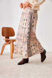 FALDA LARGA ESTAMPADO MULTICOLOR - IVORY