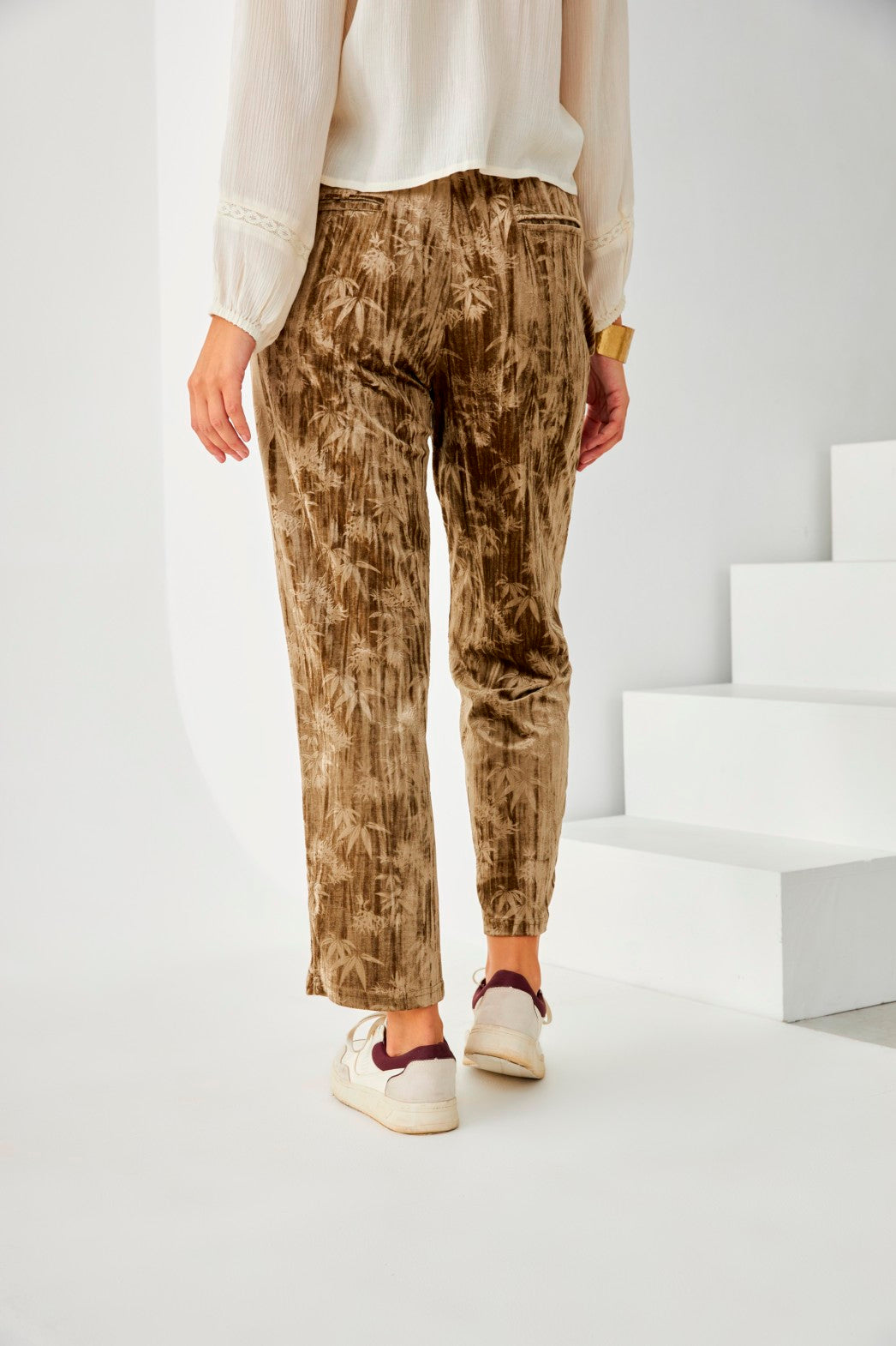 PANTALÓN JOGGING TERCIOPELO PALMERITAS KHAKI - GOLDEN