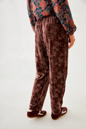 PANTALÓN JOGGING TERCIOPELO PALMERITAS - TAUPE