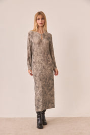 VESTIDO LÚREX TIE DYE - GREY