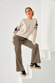 PANTALÓN CARGO JACQUARD - BLACK