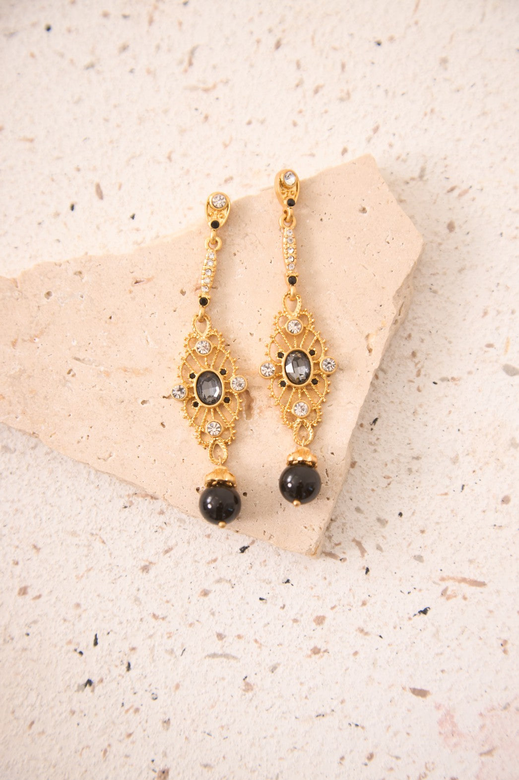 PENDIENTES ESFERA COLOR - BLACK