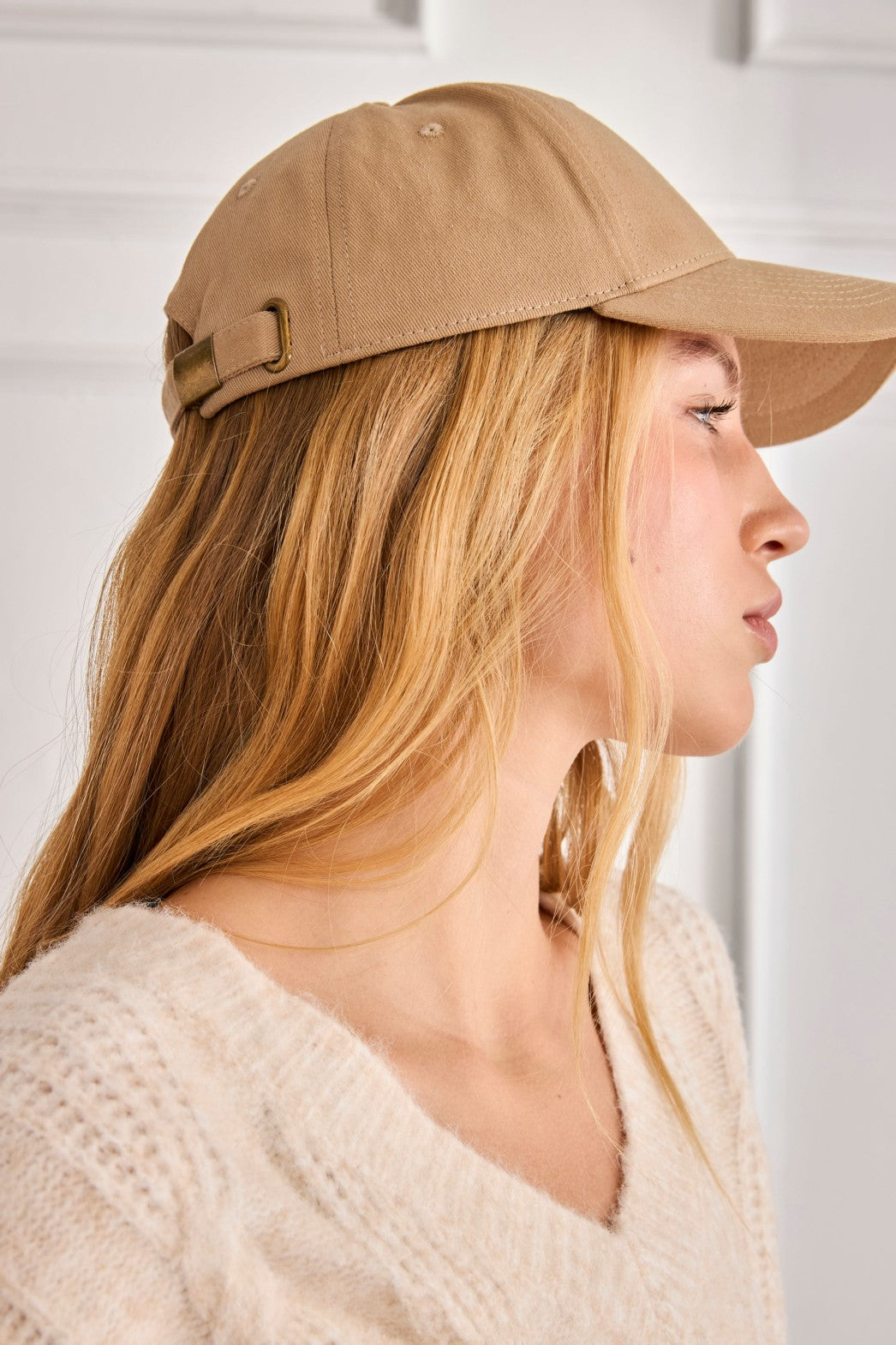 EMBROIDERED LOGO CAP - CAMEL
