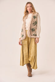 FANTASY SHEEPSKIN VEST - IVORY