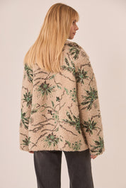 Short Fancy Sheepskin Coat - Ivory