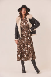 VESTIDO CAMISERO TIE DYE - CHOCOLATE