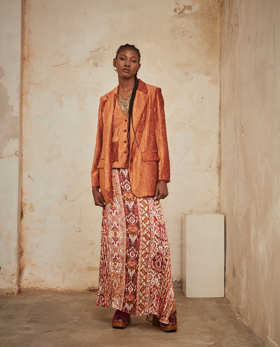 OVERSIZED BLAZER - BRICK