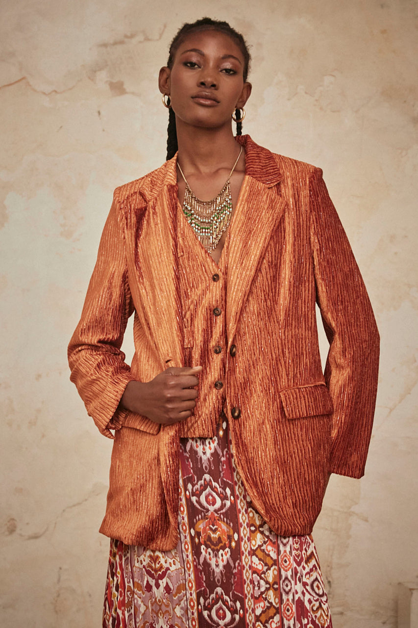 OVERSIZED BLAZER - BRICK