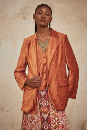 OVERSIZED BLAZER - BRICK