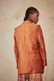 OVERSIZED BLAZER - BRICK