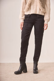 PANTALÓN CARGO JACQUARD - BLACK