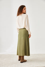 FALDA CINTURA PASAMANERÍA - KHAKI