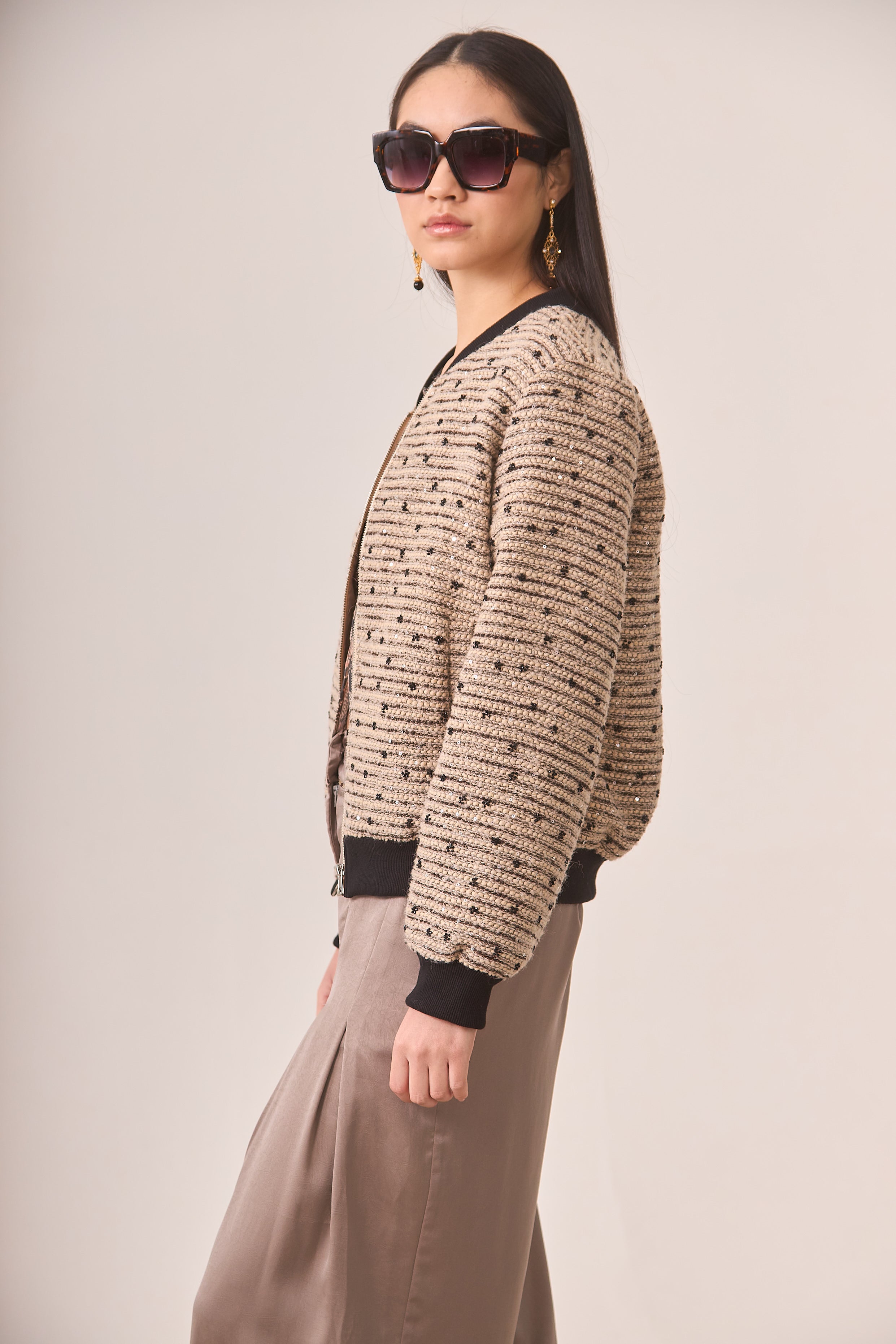BÓMBER TWEED FANTASÍA - IVORY