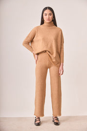 PANTALÓN PUNTO FLECOS - CAMEL