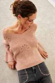 JERSEY PUNTO CANALÉ FLORES - PINK