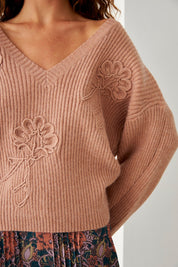 JERSEY PUNTO CANALÉ FLORES - PINK