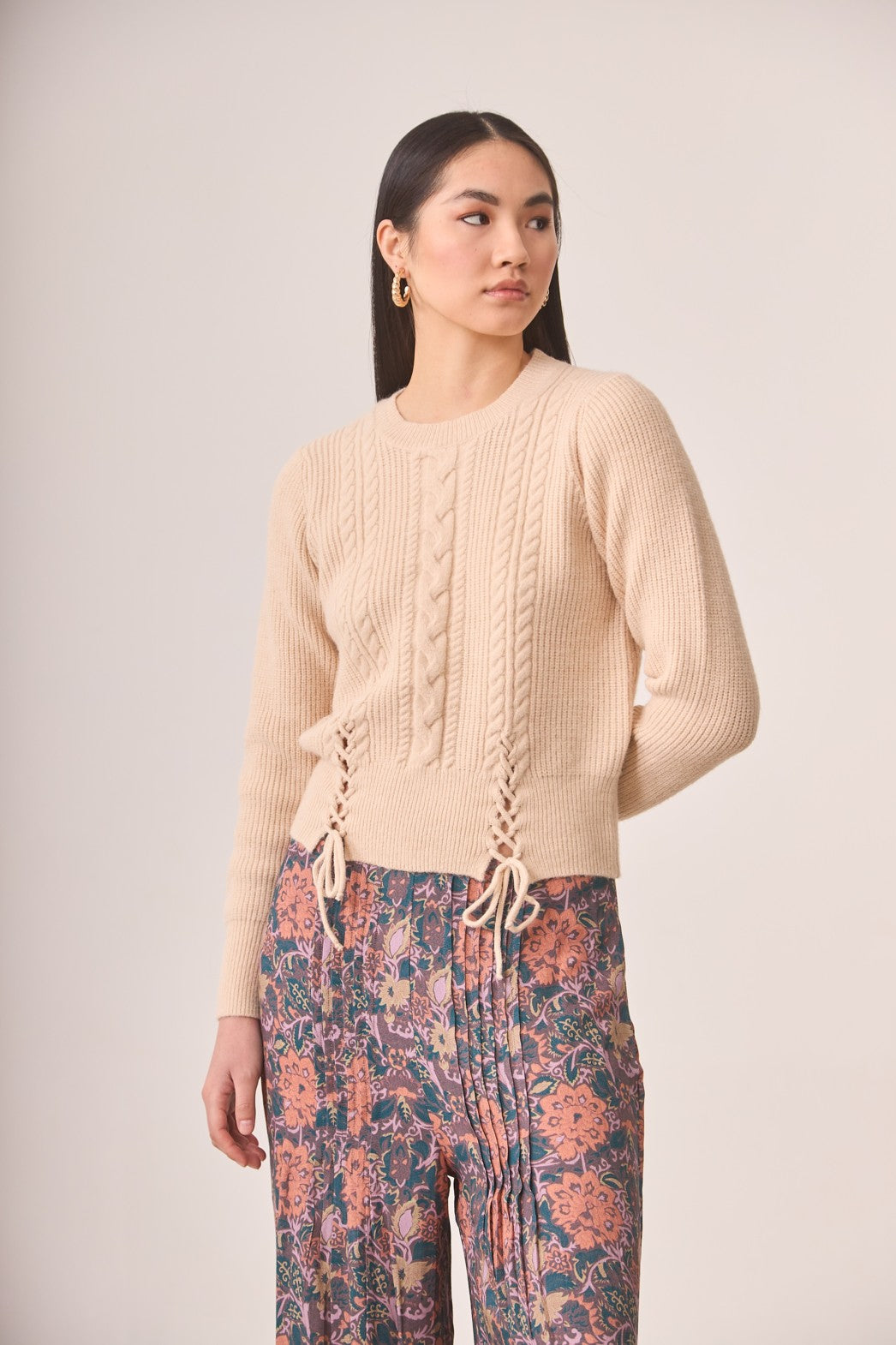 JERSEY TRENZADO CORSETERO - IVORY