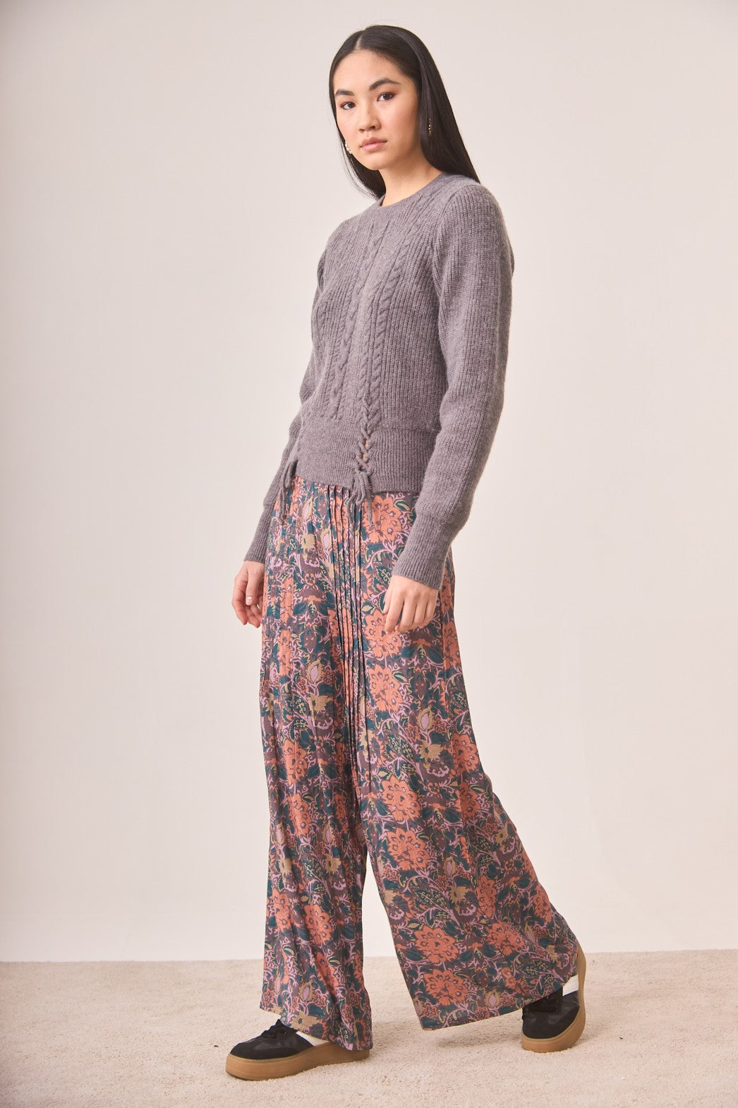 JERSEY TRENZADO CORSETERO GRIS - GREY