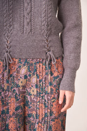 JERSEY TRENZADO CORSETERO GRIS - GREY