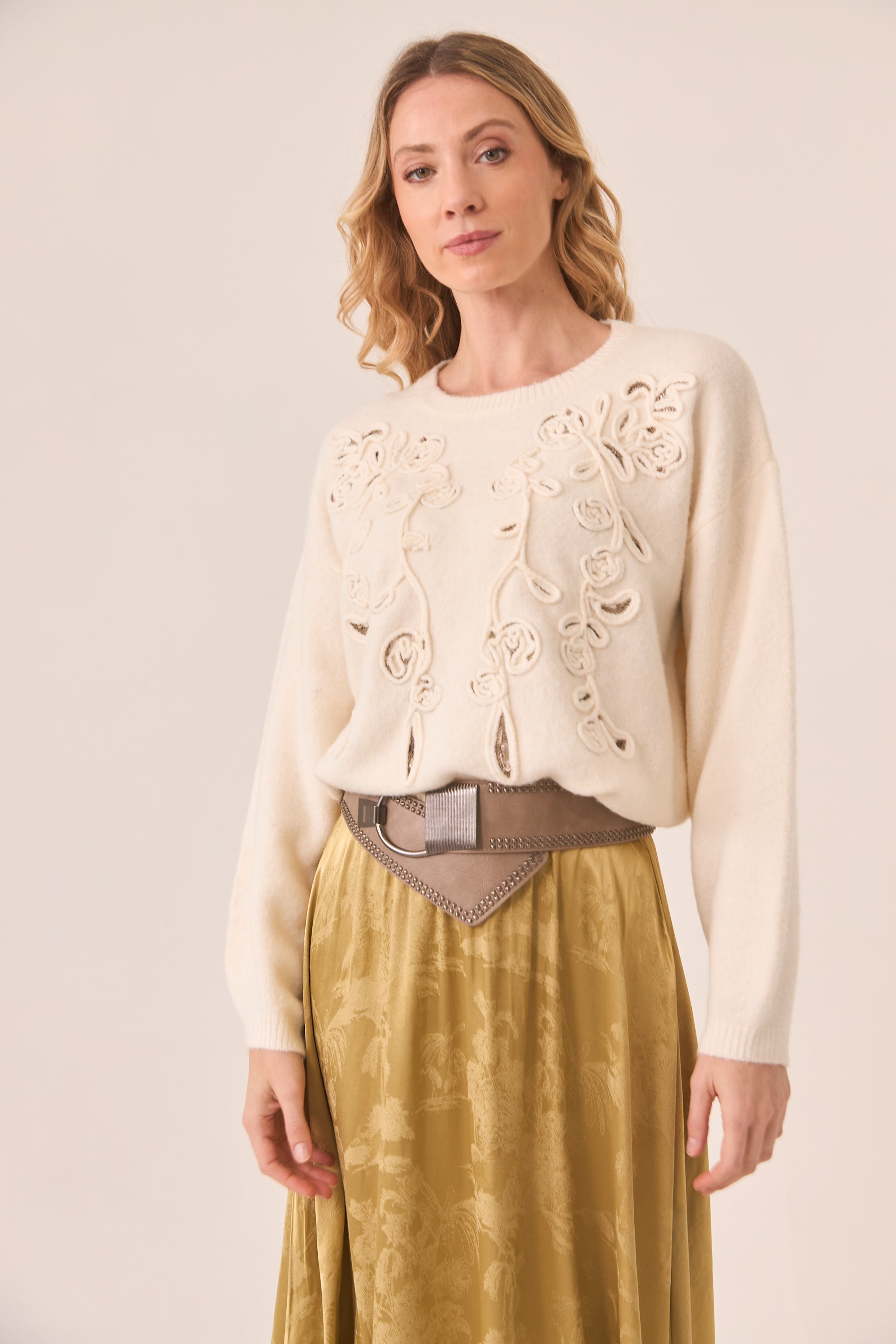 JERSEY FILIGRANAS BORDADAS - IVORY