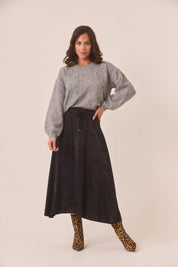 EMBROIDERED FILIGREE SWEATER - GREY