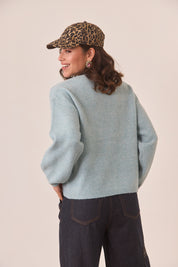 JERSEY FILIGRANAS BORDADAS - BLUE