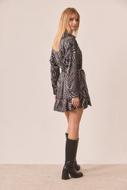 VESTIDO CORTO CAMISERO - BLACK