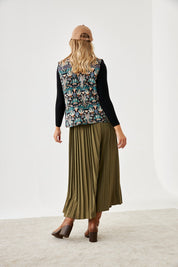 FALDA PLISADA BOTONES - GREEN