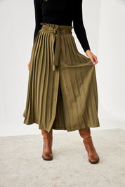 FALDA PLISADA BOTONES - GREEN