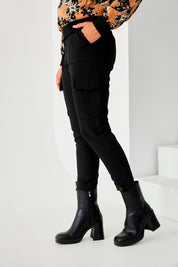 PANTALÓN CARGO SKINNY - BLACK