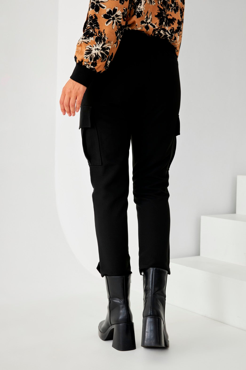 PANTALÓN CARGO SKINNY - BLACK