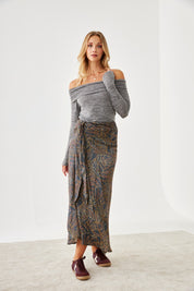 FALDA LARGA PLANTAS - GREY