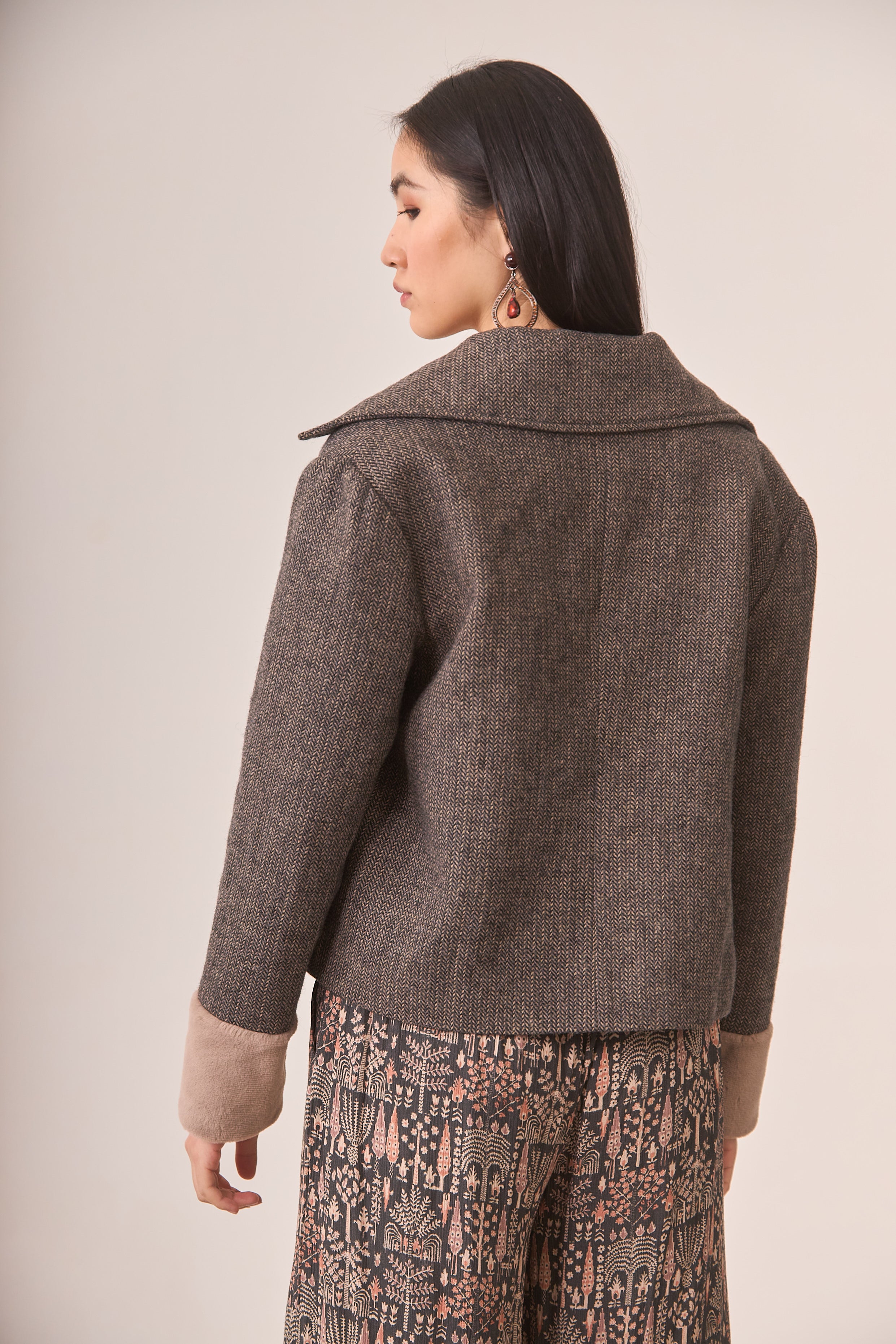 CHAQUETA CORTA ESPIGA - GREY