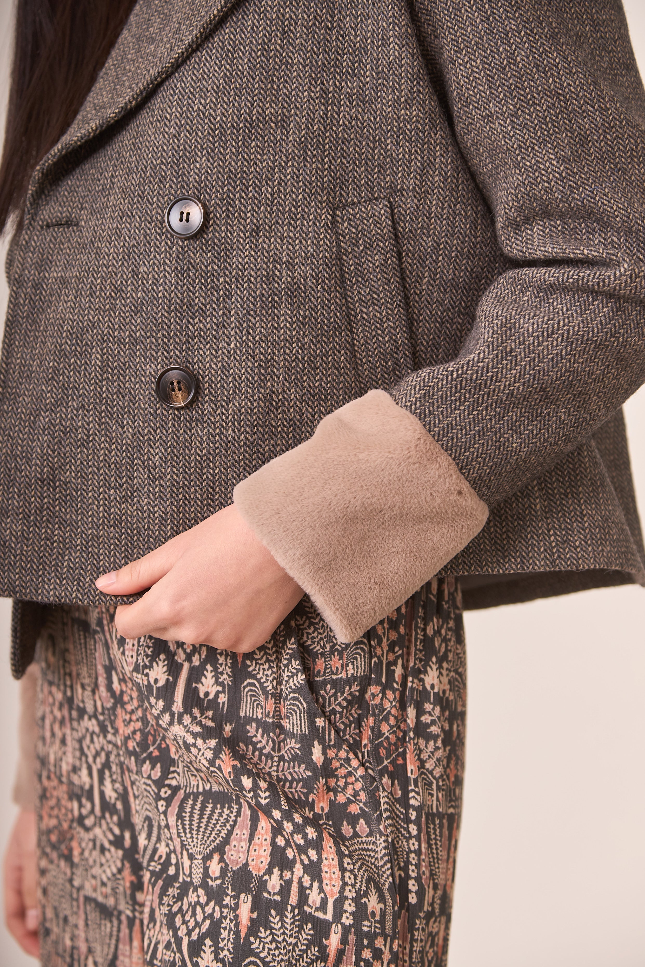 CHAQUETA CORTA ESPIGA - GREY