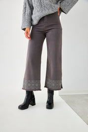 JEANS WIDE LEG - GREY