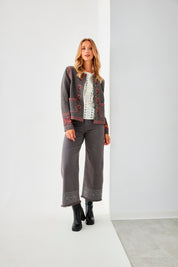 JEANS WIDE LEG - GREY